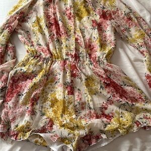 Floral Long Sleeve Romper
